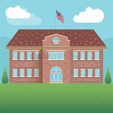 School Building Vector at GetDrawings | Free download