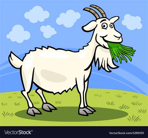 Goat farm animal cartoon Royalty Free Vector Image