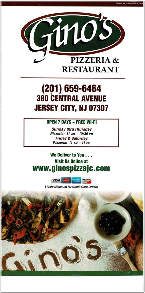 Gino's Restaurant in New Jersey / Menus & Photos