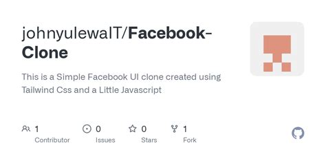 GitHub - johnyulewaIT/Facebook-Clone: This is a Simple Facebook UI clone created using Tailwind ...