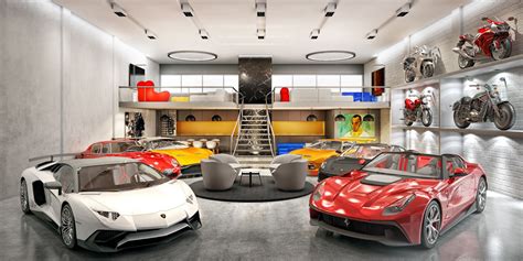 Passion for Supercars. The garages transformed an exclusive relax area ...