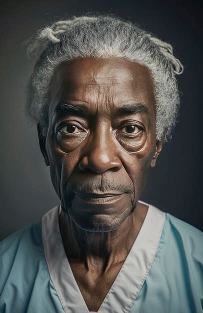 Premium AI Image | Generative AI illustration of black old doctor portrait with gown