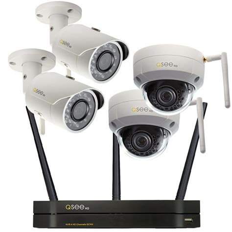 Q-See Wireless Home Security Camera System, 2 Bullet and 2 Dome 3MP Cameras, 4 Channels, 1TB HDD ...