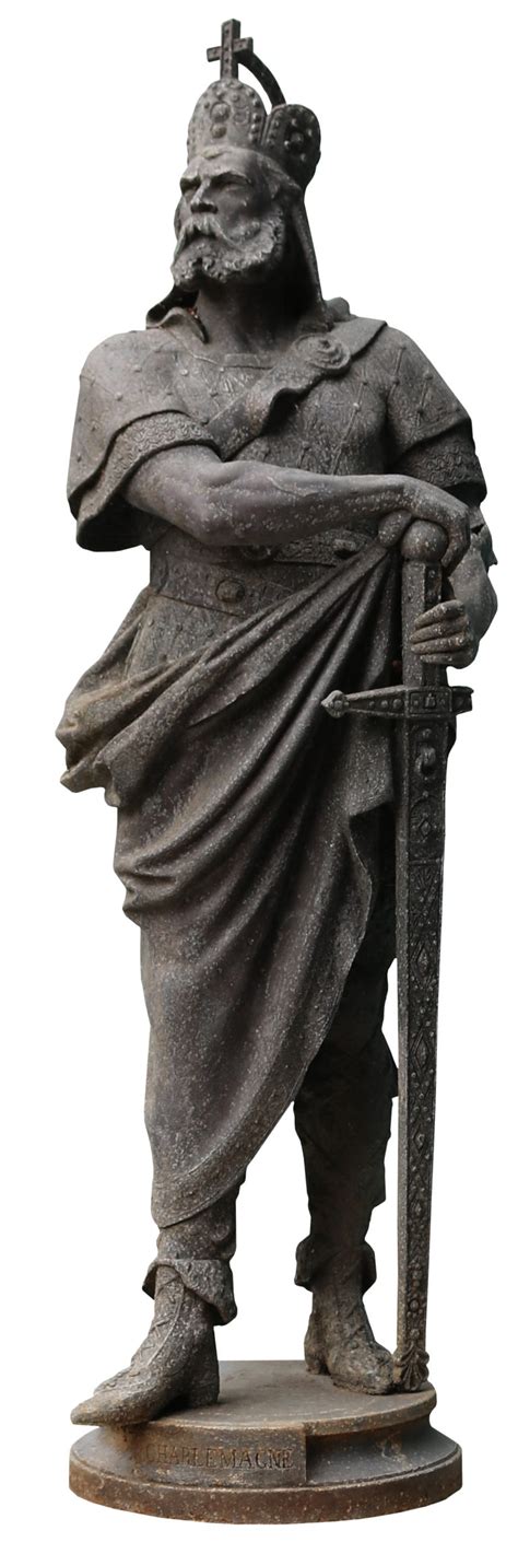 An Antique Garden Statue of Charlemagne (Charles the Great) - UK Architectural Heritage