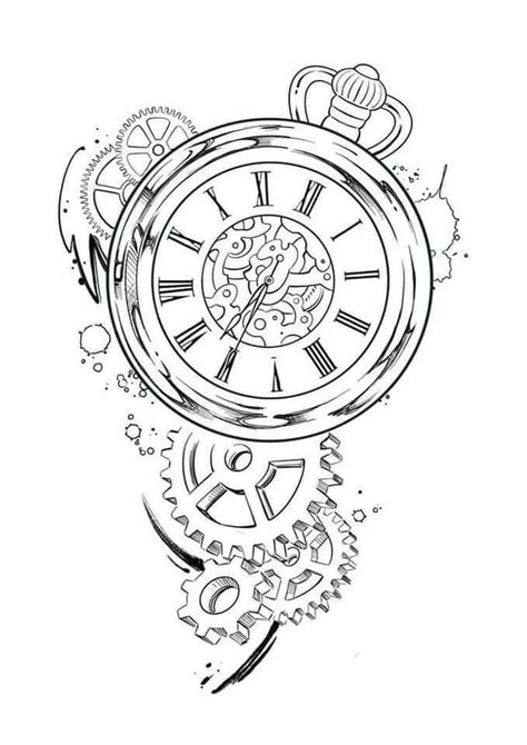 New Tattoo designs | Clock tattoo design, Watch tattoo design, Pocket watch tattoo design