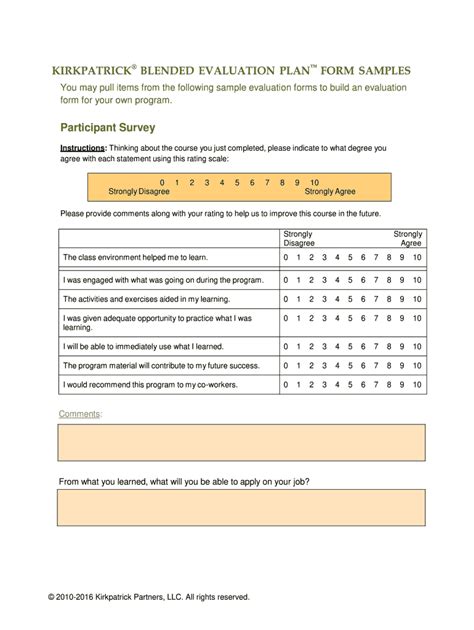 Kirkpatrick level 1 evaluation examples: Fill out & sign online | DocHub