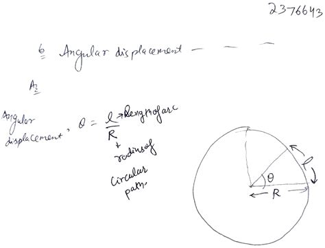 What is angular displacement formula