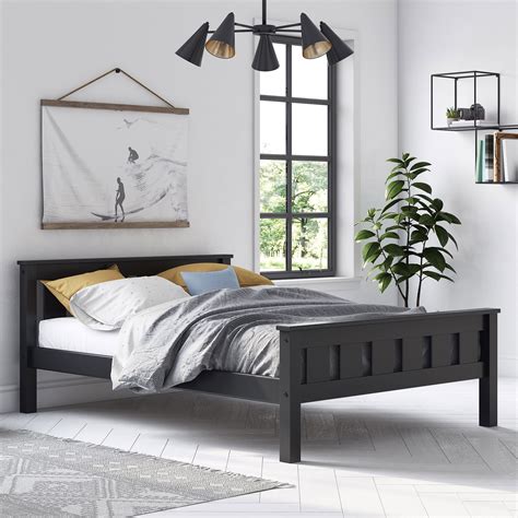 Better Homes & Gardens Kane Wooden Platform Bed, Full Size, Black - Walmart.com