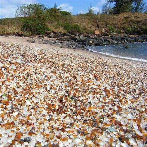 Glass Beach Hawaii This famous sea glass beach is located in Kauai at Hanapepe Bay, an ...