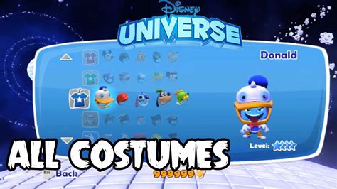 Disney Universe ALL COSTUMES - YouTube