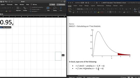 How to Calculate an F-Statistic in Excel - YouTube