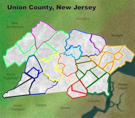 Union County, New Jersey Map