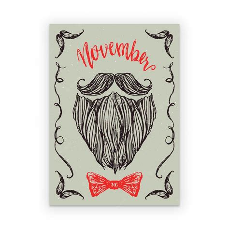 Free Vector | Hand drawn movember poster