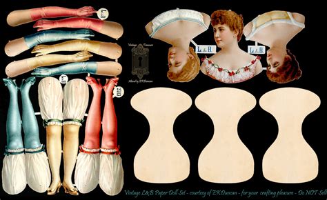 EKDuncan - My Fanciful Muse: 1880's Stage Performer German Paper Doll by L&B