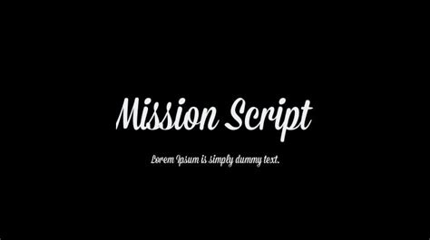 Mission Script Font : Download Free for Desktop & Webfont