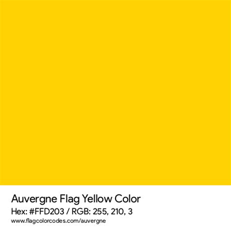 Auvergne flag color codes