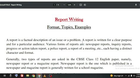 Report Writing Class 12 CBSE Format, Examples, Topics, Samples - Board Exam 2023 Question - YouTube