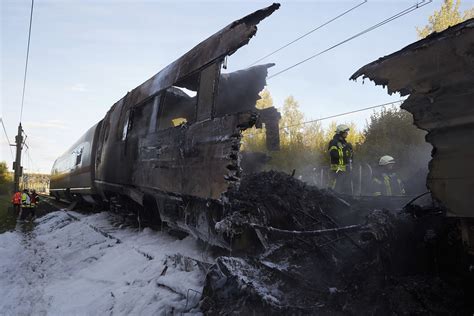 German high-speed rail line to be closed for days after fire