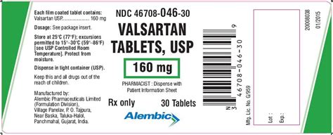 Valsartan Information, Side Effects, Warnings and Recalls