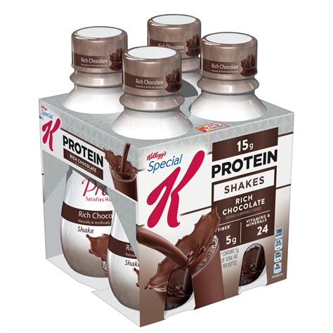 Kellogg's Special K Protein Shake, Rich Chocolate, 15g Protein, 10 Fl Oz, 4 Ct - Walmart.com