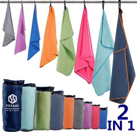 Microfiber Sport Travel Towel Set-(S -32"x16"x2)-Quick Dry, Absorbent ...