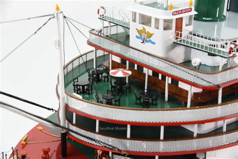 Delta Queen Steamboat Handcrafted Wooden Model Ship | SavyBoat