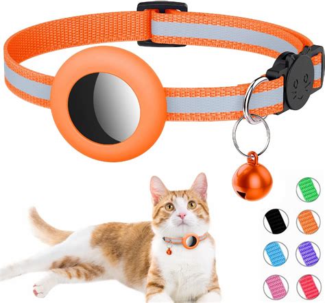 Airtag Cat Collar, Reflective Airtag Cat Collar with Bell and Airtag ...