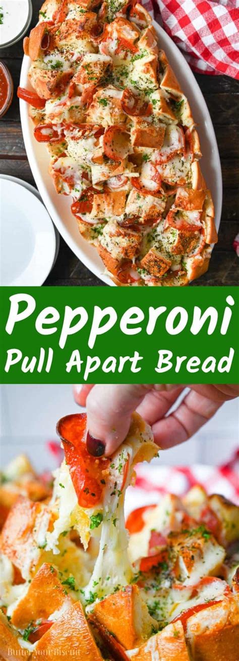 Pepperoni Pull-Apart Bread Recipe-Butter Your Biscuit