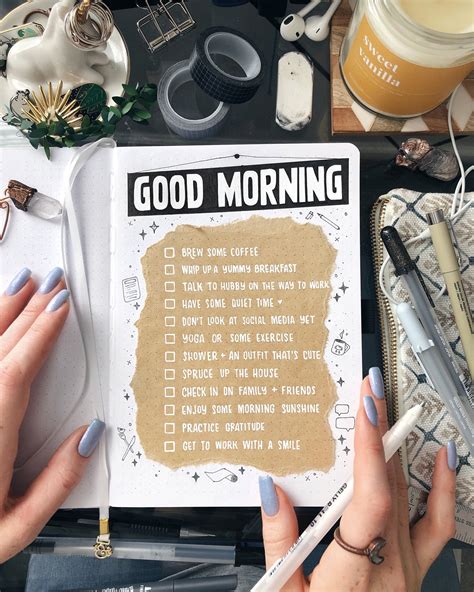 Bullet Journal Ideas: Morning Routine — The Grayter Good