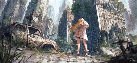 1288x600 Resolution Anime Post Apocalyptic 4k 2023 Art 1288x600 Resolution Wallpaper ...