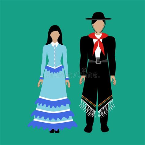 Argentina national dress stock vector. Illustration of folk - 33426809