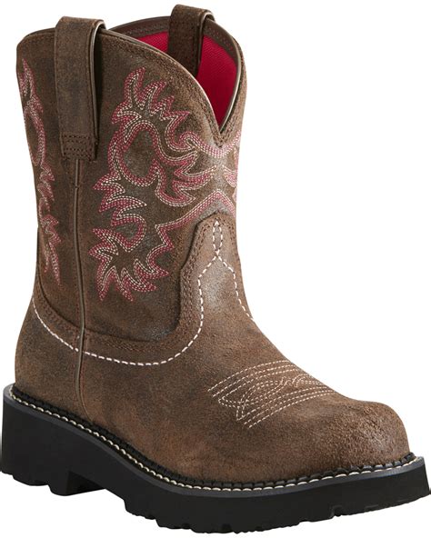 Ariat Fatbaby Women's Pink Stitching Cowgirl Boots - Round Toe | Boot Barn