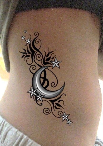 Crescent Moon - Ribs - Black and White Ink | Tats | Pinterest | White ...