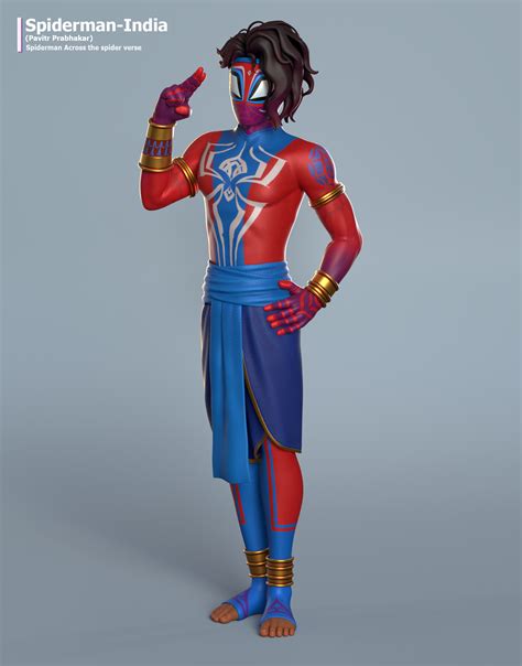 ArtStation - Spiderman-India (Pavitr Prabhakar) (Fanart)