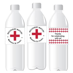 Hangover Personalized Water Bottle Label - 12 pcs - Bachelorette Party ...