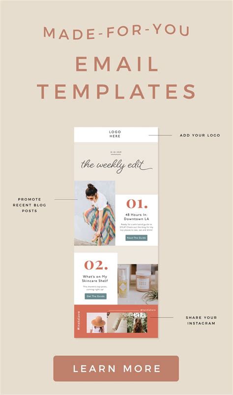 'Emily' Editable Mailchimp Email Template — Lindsay Scholz Studio ...