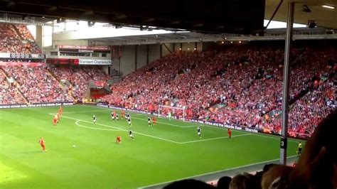 Steven Gerrard Liverpool ,great free kick at the kop end . Liverpool vs ...