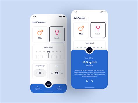 BMI Calculator App by James John on Dribbble
