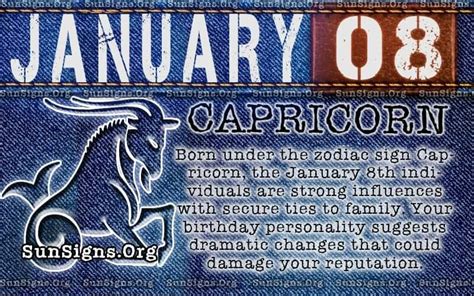 January 8 Zodiac Horoscope Birthday Personality - SunSigns.Org