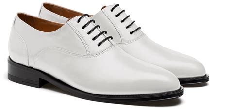 Oxford shoes - white leather