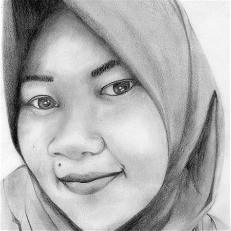 Gambar Sketsa Wajah Jilbab | Sobsketsa