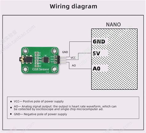 GSR Galvanic Skin Response Module Current Sensor Kit Measurable Skin Resistance Conductivity ...