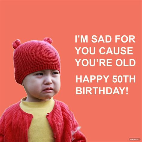 Happy 50th Birthday Meme For Her in PSD, Illustrator, JPG, GIF, PNG ...