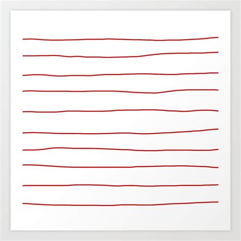 Abstract Red Lines Art Print by AlphaOmega | Society6