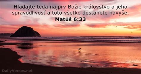 20. apríla 2022 - Biblický verš dňa - Matúš 6:33 - DailyVerses.net