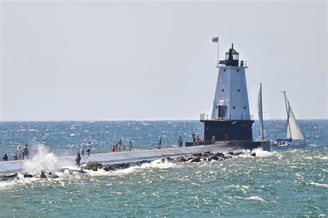 Lake Michigan Lighthouse - Ludington Photograph by Sheryl Thomas - Fine ...