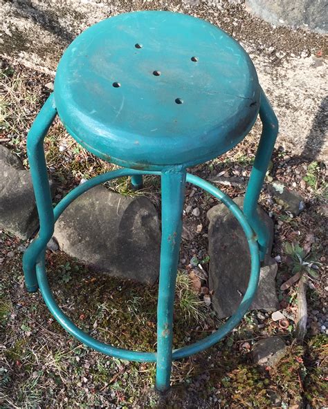 Vintage Metal Garden Stool S034