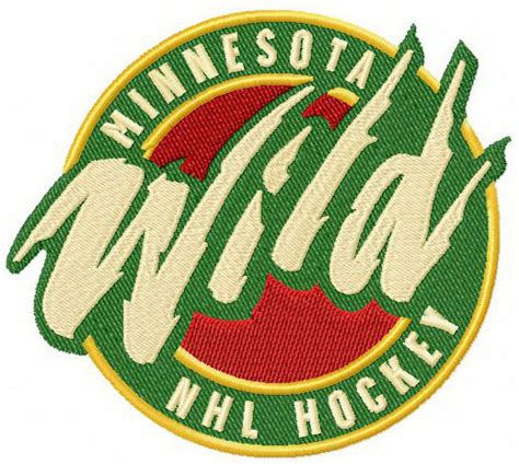 Minnesota Wild alternative logo embroidery design