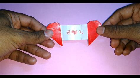 Origami Heart ️ with message. - YouTube