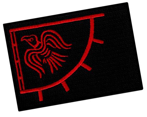 VIKING RAVEN BANNER FLAG PATCH - RED